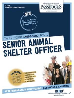 cover image of Senior Animal Shelter Officer